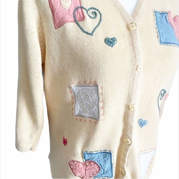 Christopher & Banks Hand Embroidered Cardigan sz M - Picture 2 of 10